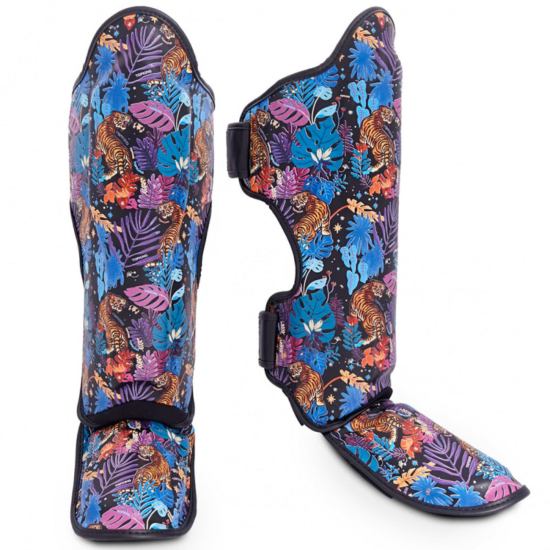 TKB TopKing "Wild Tiger" Shin Guards Muay Thai Boxing Black