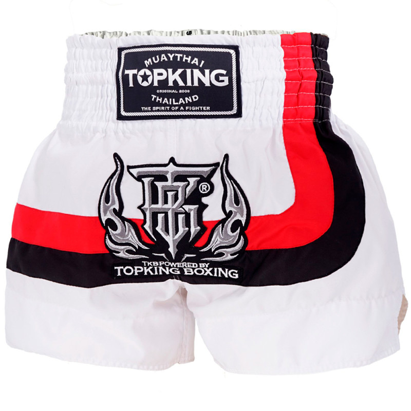 TKB TopKing TKTBS-248 Muay Thai Boxing Shorts White Free Shipping