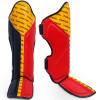 TKB TopKing "Full Impact Triple Tone" Shin Guards Muay Thai Boxing Black-Yellow-Red