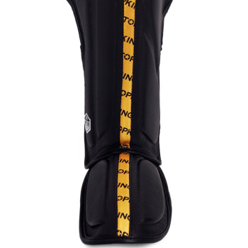 TKB TopKing "Full Impact Double Tone" Shin Guards Muay Thai Boxing Gold-Black