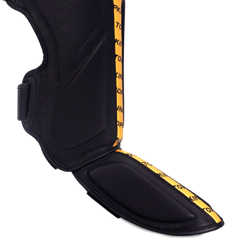 TKB TopKing "Full Impact Double Tone" Shin Guards Muay Thai Boxing Gold-Black
