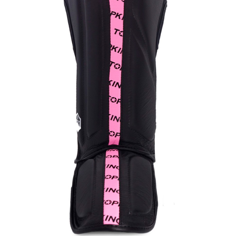 TKB TopKing "Full Impact Double Tone" Shin Guards Muay Thai Boxing Pink-Black