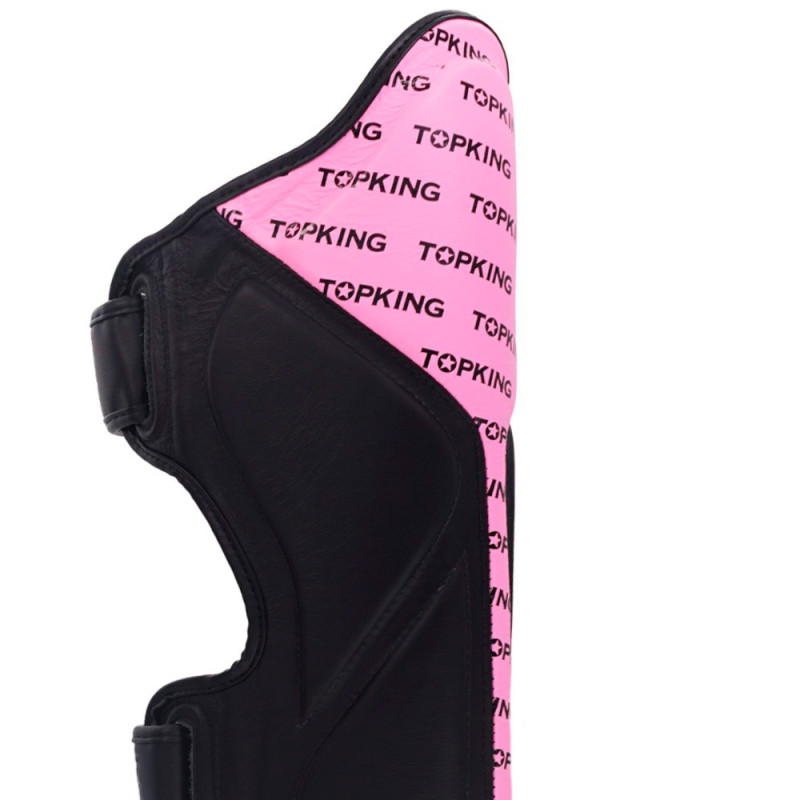 TKB TopKing "Full Impact Double Tone" Shin Guards Muay Thai Boxing Pink-Black