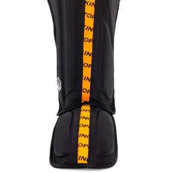 TKB TopKing "Full Impact Double Tone" Shin Guards Muay Thai Boxing Yellow-Black