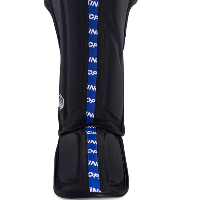 TKB TopKing "Full Impact Double Tone" Shin Guards Muay Thai Boxing Blue-Black