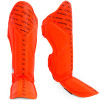 TKB TopKing "Full Impact Single Tone" Shin Guards Muay Thai Boxing Orange