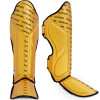TKB TopKing "Full Impact Single Tone" Shin Guards Muay Thai Boxing Gold