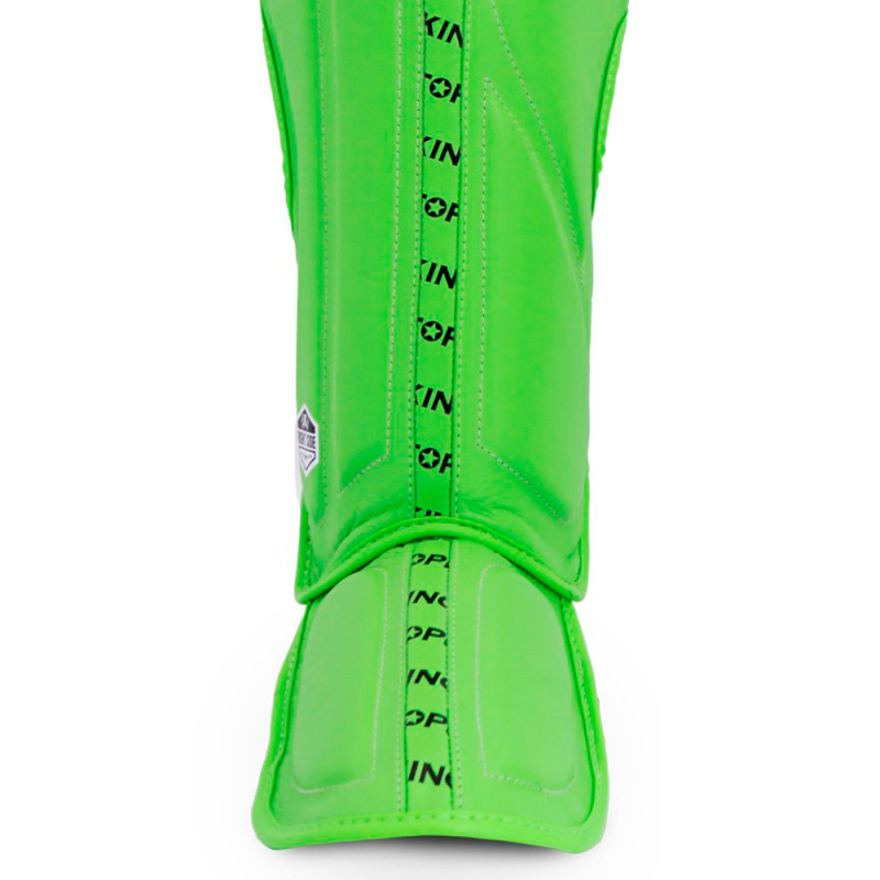 TKB TopKing "Full Impact Single Tone" Shin Guards Muay Thai Boxing Green