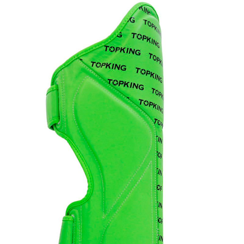 TKB TopKing "Full Impact Single Tone" Shin Guards Muay Thai Boxing Green