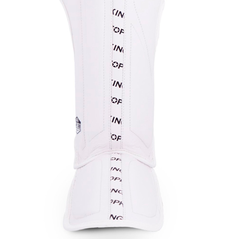 TKB TopKing "Full Impact Single Tone" Shin Guards Muay Thai Boxing White