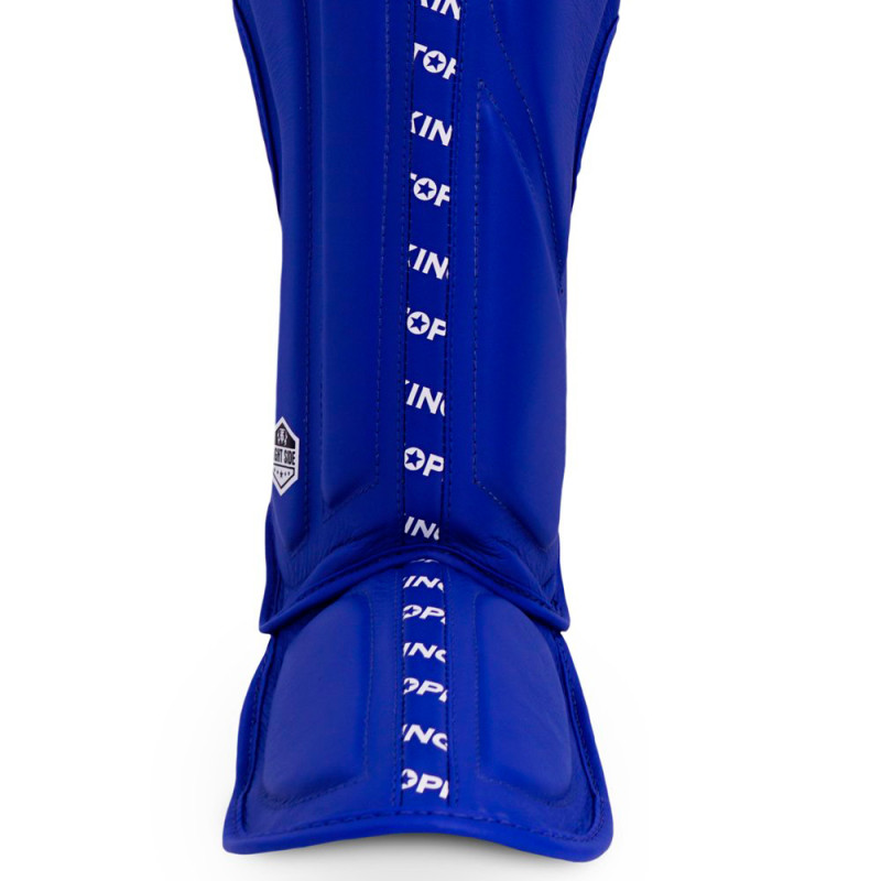 TKB TopKing "Full Impact Single Tone" Shin Guards Muay Thai Boxing Blue