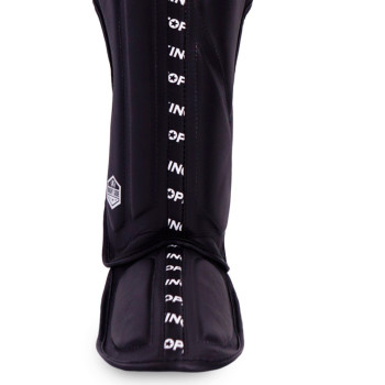 TKB TopKing "Full Impact Single Tone" Shin Guards Muay Thai Boxing Black