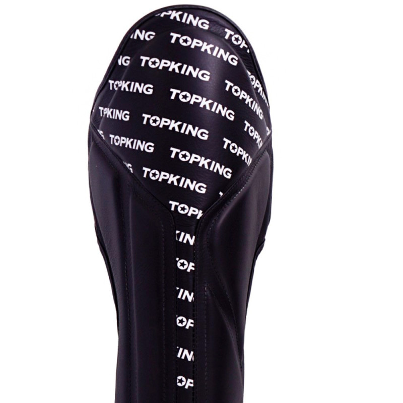 TKB TopKing "Full Impact Single Tone" Shin Guards Muay Thai Boxing Black