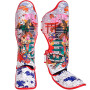 TKB Top King "Japan Culture" Shin Guards Muay Thai Boxing Red