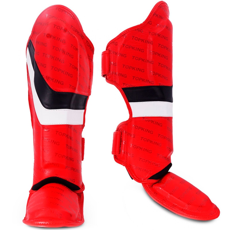 TKB TopKing "Innovation" Shin Guards Muay Thai Boxing Red