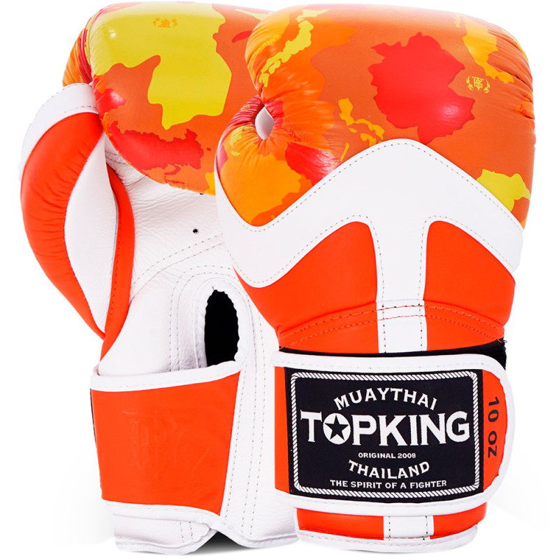 TKB TopKing Boxing Gloves "Camouflage" Orange
