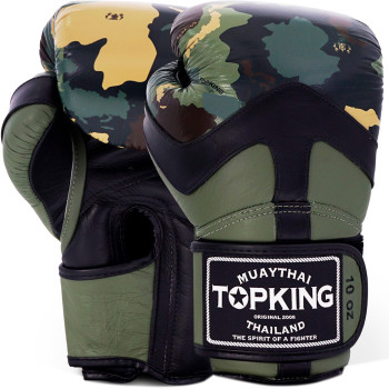 TKB Top King Boxing Gloves "Camouflage" Green