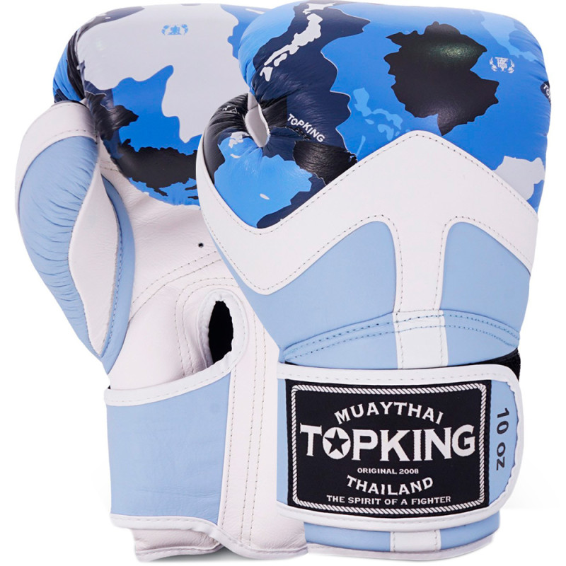 TKB TopKing Boxing Gloves "Camouflage" Blue
