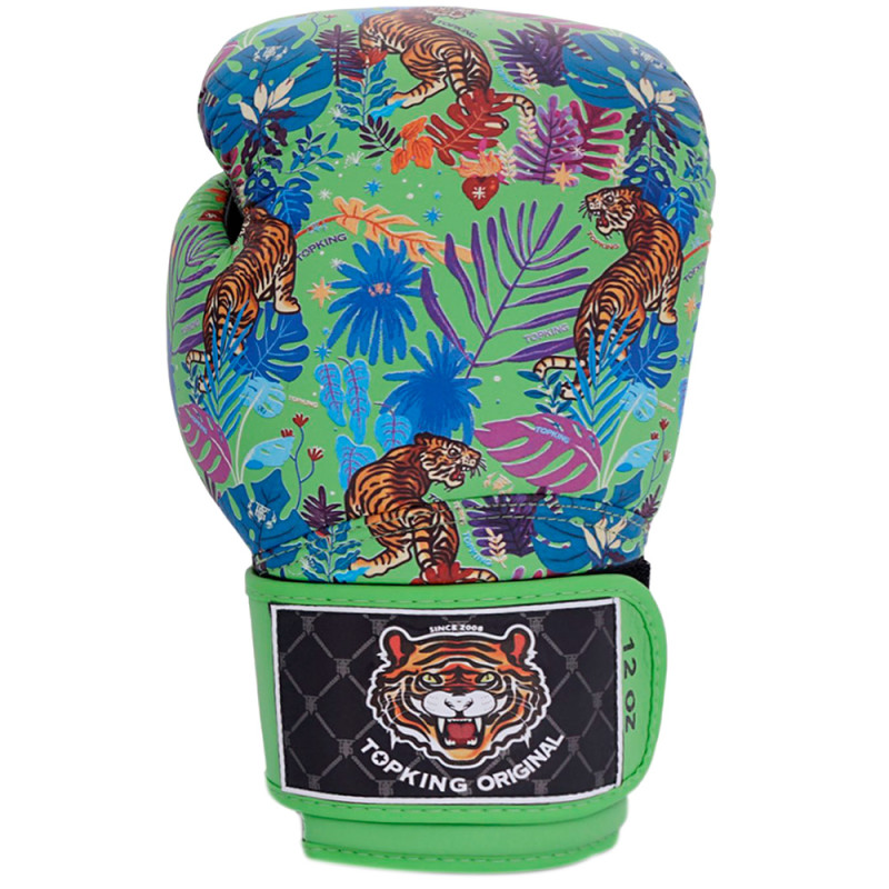 TKB TopKing Boxing Gloves "Wild Tiger King" Green-Black