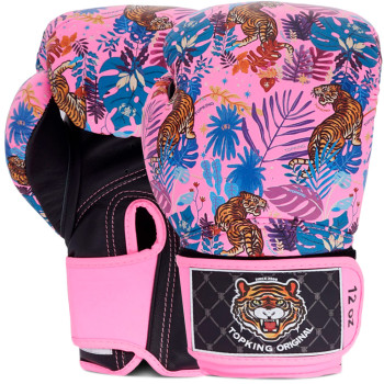 TKB Top King Boxing Gloves "Wild Tiger King" Pink-Black