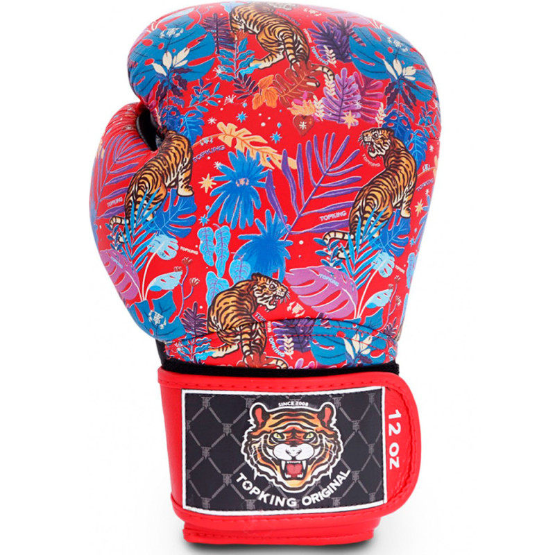TKB TopKing Boxing Gloves "Wild Tiger King" Red-Black