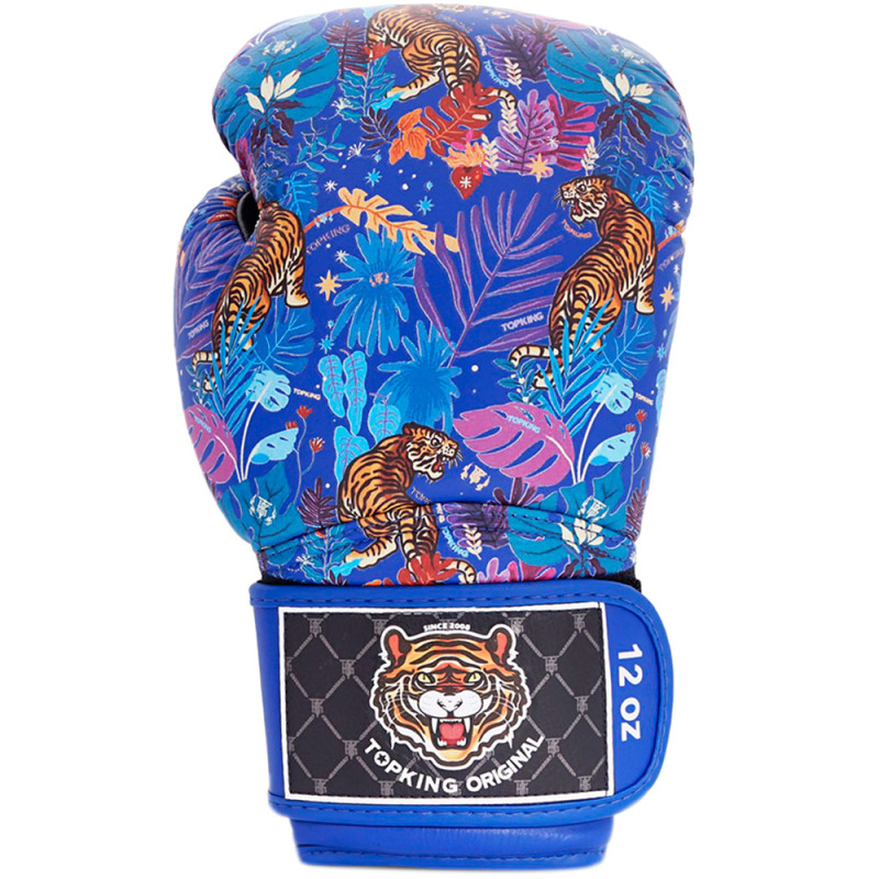 TKB TopKing Boxing Gloves "Wild Tiger King" Blue-Black