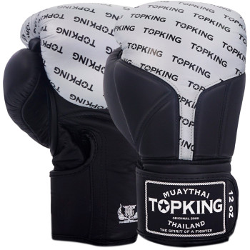 TKB Top King Boxing Gloves "Full Impact Double Tone" Silver-Black