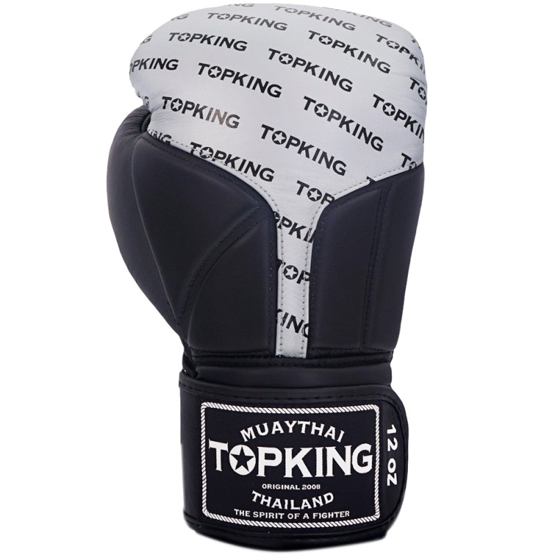TKB TopKing Boxing Gloves "Full Impact Double Tone" Silver-Black
