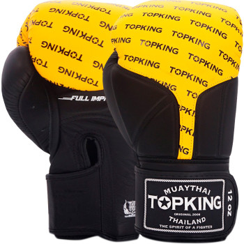TKB Top King Boxing Gloves "Full Impact Double Tone" Yellow-Black