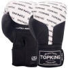 TKB TopKing Boxing Gloves "Full Impact Double Tone" White-Black