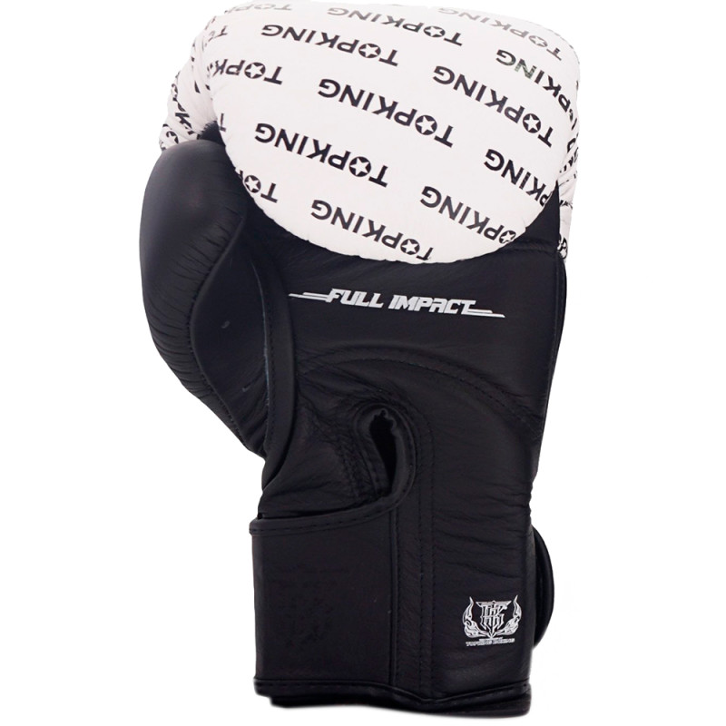 TKB TopKing Boxing Gloves "Full Impact Double Tone" White-Black