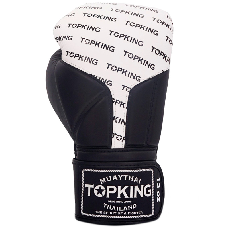 TKB TopKing Boxing Gloves "Full Impact Double Tone" White-Black