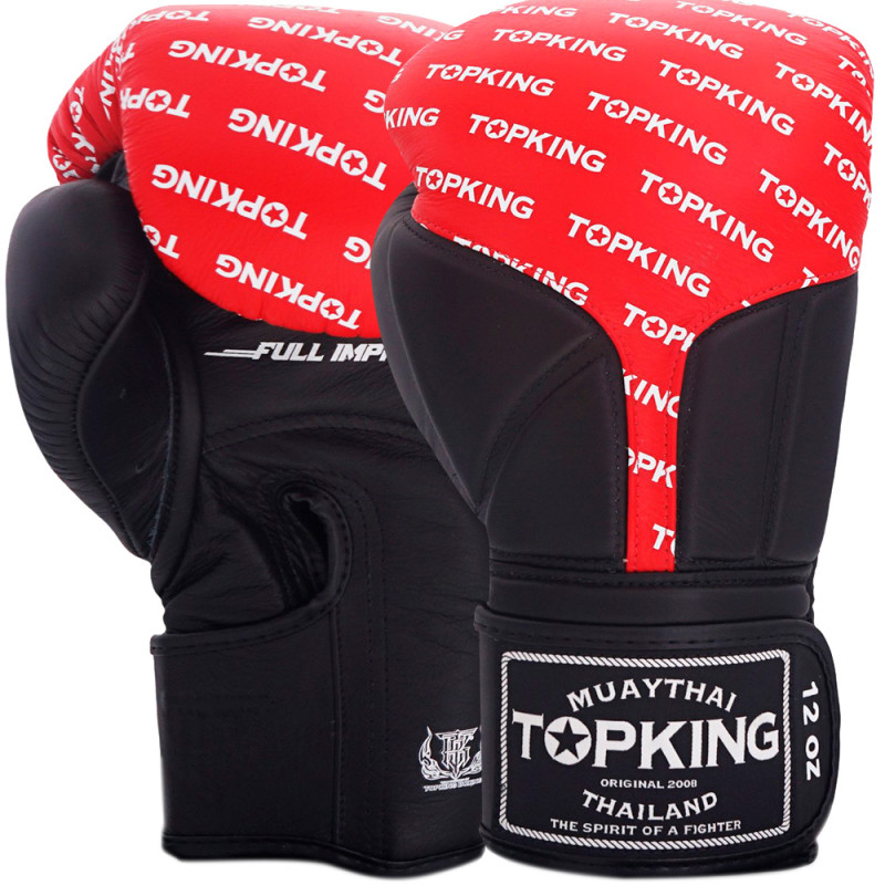 TKB TopKing Boxing Gloves "Full Impact Double Tone" Red-Black