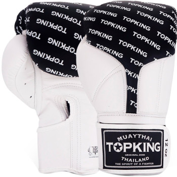 TKB Top King Boxing Gloves "Full Impact Double Tone" Black-White