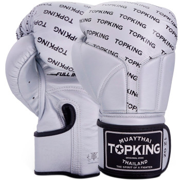 TKB Top King Boxing Gloves "Full Impact Single Tone" Silver