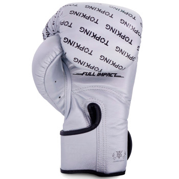 TKB TopKing Boxing Gloves "Full Impact Single Tone" Silver