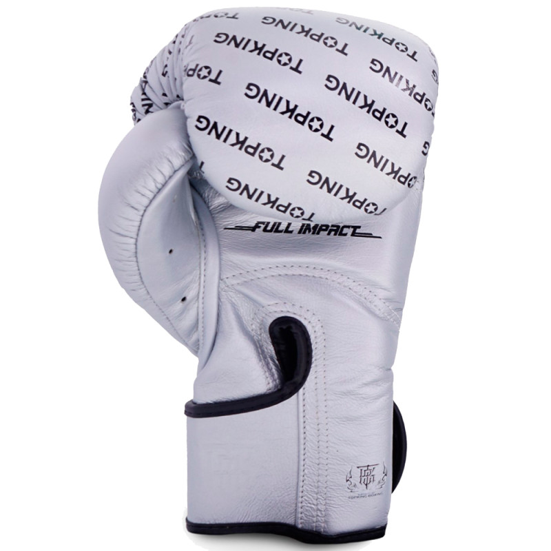 TKB TopKing Boxing Gloves "Full Impact Single Tone" Silver
