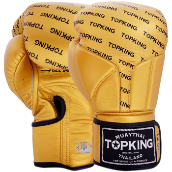 TKB Top King Boxing Gloves "Full Impact Single Tone" Gold