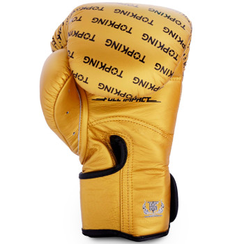 TKB TopKing Boxing Gloves "Full Impact Single Tone" Gold