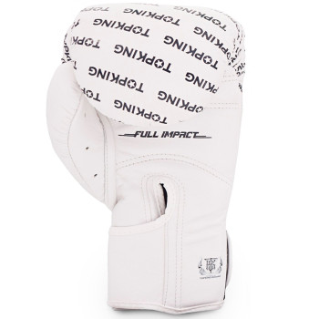TKB TopKing Boxing Gloves "Full Impact Single Tone" White