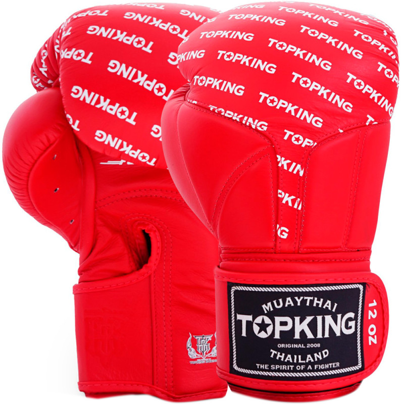 TKB TopKing Boxing Gloves "Full Impact Single Tone" Red