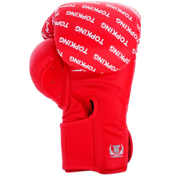 TKB TopKing Boxing Gloves "Full Impact Single Tone" Red