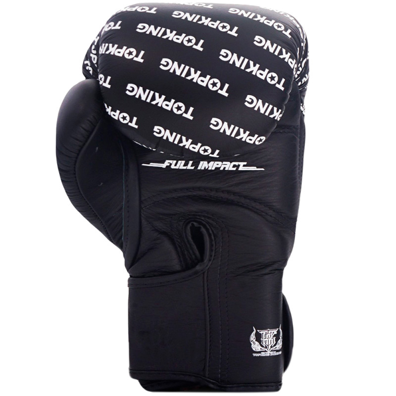 TKB TopKing Boxing Gloves "Full Impact Single Tone" Black