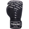 TKB TopKing Boxing Gloves "Full Impact Single Tone" Black