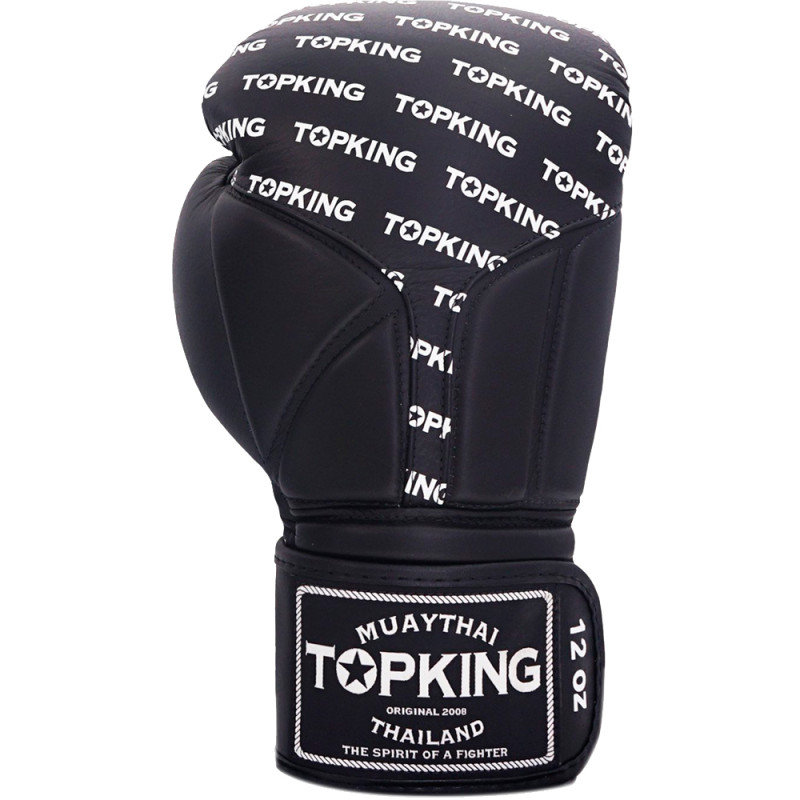 TKB TopKing Boxing Gloves "Full Impact Single Tone" Black
