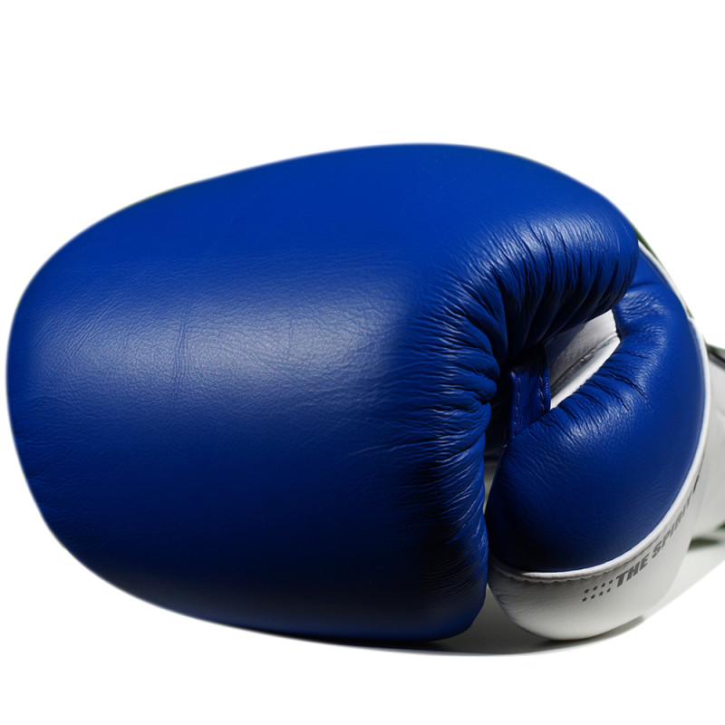 TKB TopKing "Blend" Boxing Gloves Lace Up Blue-White