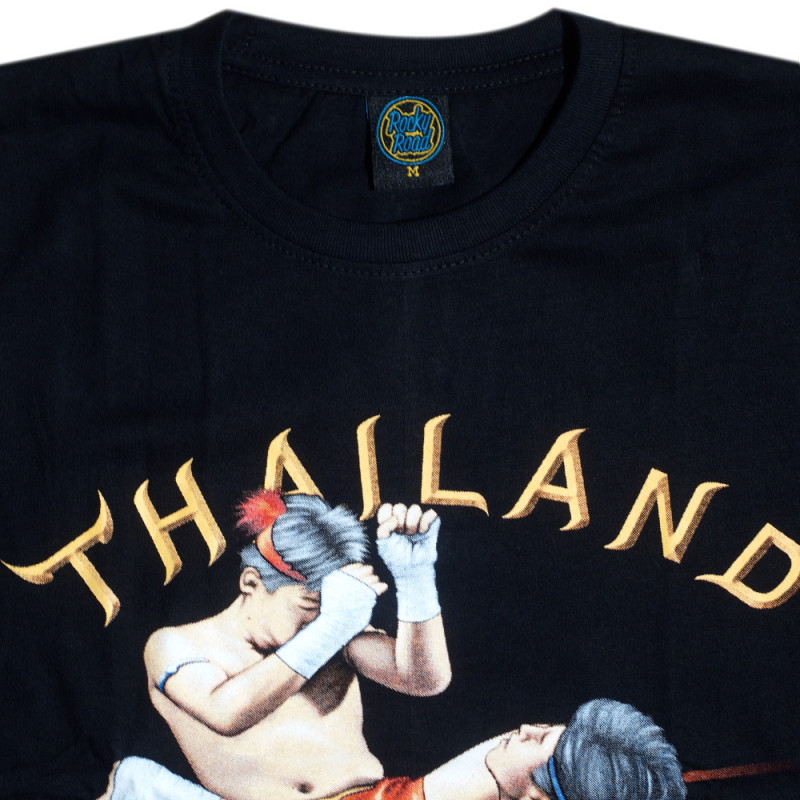 Muay Thai T-Shirt "Sparring Thailand" Black Free Shipping