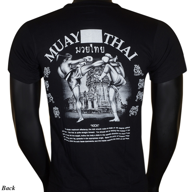 Muay Thai T-Shirt "Sparring Road" Black Free Shipping