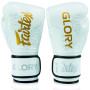 Fairtex BGVG3 "Glory" Boxing Gloves Velcro Black White