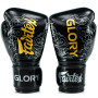 Fairtex BGVG3 "Glory" Boxing Gloves Velcro Black Silver